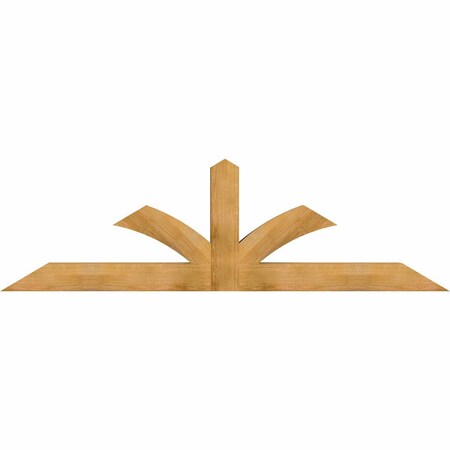 Ekena Millwork Richland Rough Sawn Timber Gable Bracket, Western Red Cedar, 96"W x 28"H x 6"D x 6"F, 7/12 Pitch GBW096X28X0606RIC00RWR